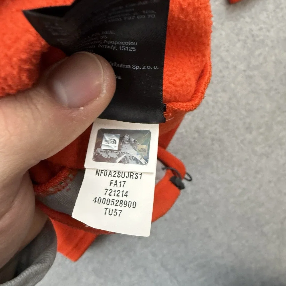 The North Face Zip Front Orange Long Sleeve Jacket Zip Pockets Size XXL Unisex